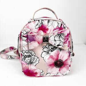 Betsey Johnson Pink & White Mini Floral Backpack